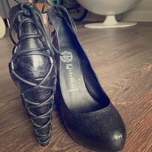 Jeffrey Campbell Jezebel Leather Corset pumps